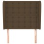 Cabecero con orejas de tela marrón oscuro 83x23x118/128 cm de , Cabeceros y pies de cama - Ref: Foro24-3118367, Precio: 73,40...
