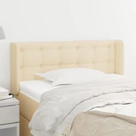 Cream fabric headboard 103x16x78/88 cm by , Headboards and footboards - Ref: Foro24-3119197, Price: 45,40 €, Discount: %