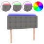 Cabecero con LED de tela gris oscuro 80x5x78/88 cm de , Cabeceros y pies de cama - Ref: Foro24-3122021, Precio: 44,09 €, Desc...