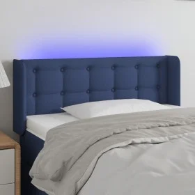 Blue fabric headboard with LED 103x16x78/88 cm by , Headboards and footboards - Ref: Foro24-3123666, Price: 51,86 €, Discount: %