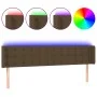 Dunkelbraunes Stoffkopfteil mit LED 163x16x78/88 cm von , Kopf- und Fußteile - Ref: Foro24-3123679, Preis: 72,27 €, Rabatt: %