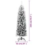 Árbol de Navidad artificial delgado verde con nieve PVC 240 cm en Decoración Festiva y Estacional | Comprar online en Foru.es