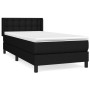 Cama box spring con colchón tela negro 100x200 cm de , Camas y somieres - Ref: Foro24-3130011, Precio: 311,20 €, Descuento: %