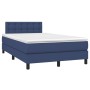 Cama box spring con colchón y LED tela azul 120x200 cm de , Camas y somieres - Ref: Foro24-3133467, Precio: 390,50 €, Descuen...