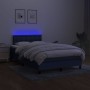 Cama box spring con colchón y LED tela azul 120x200 cm de , Camas y somieres - Ref: Foro24-3133467, Precio: 390,50 €, Descuen...