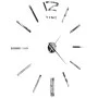 Reloj de pared 3D con diseño moderno 100 cm XXL plateado de vidaXL, Relojes de pared - Ref: Foro24-50637, Precio: 24,42 €, De...