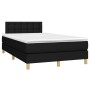 Cama box spring con colchón LED tela negro 120x200 cm de , Camas y somieres - Ref: Foro24-3134023, Precio: 382,30 €, Descuent...