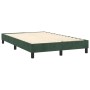 Cama box spring colchón y LED terciopelo verde oscuro 120x200cm de , Camas y somieres - Ref: Foro24-3134636, Precio: 374,11 €...