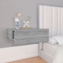 Mesita de noche flotante madera contrachapada gris 40x30x15cm de vidaXL, Mesitas de noche - Ref: Foro24-815284, Precio: 26,52...