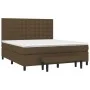Box spring bed with dark brown fabric mattress 160x200 cm by , Beds and slatted bases - Ref: Foro24-3136928, Price: 580,53 €,...
