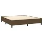 Box spring bed with dark brown fabric mattress 160x200 cm by , Beds and slatted bases - Ref: Foro24-3136928, Price: 580,53 €,...
