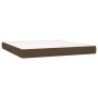 Box spring bed with dark brown fabric mattress 160x200 cm by , Beds and slatted bases - Ref: Foro24-3136928, Price: 580,53 €,...