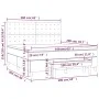Box spring bed with dark brown fabric mattress 160x200 cm by , Beds and slatted bases - Ref: Foro24-3136928, Price: 580,53 €,...