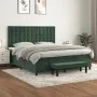 Box spring bed with dark green velvet mattress 160x200 cm by , Beds and slatted bases - Ref: Foro24-3138094, Price: 641,18 €,...