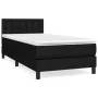 Box spring bed with black fabric mattress 100x200 cm by , Beds and slatted bases - Ref: Foro24-3140355, Price: 299,90 €, Disc...