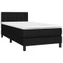 Box spring bed with black fabric mattress 100x200 cm by , Beds and slatted bases - Ref: Foro24-3140355, Price: 299,90 €, Disc...