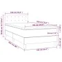 Box spring bed with black fabric mattress 100x200 cm by , Beds and slatted bases - Ref: Foro24-3140355, Price: 299,90 €, Disc...