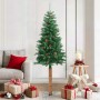 Árbol de Navidad delgado madera auténtica y piñas PVC 180 cm en Decoración Festiva y Estacional | Comprar online en Foru.es