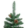 Árbol de Navidad delgado madera auténtica y piñas PVC 180 cm en Decoración Festiva y Estacional | Comprar online en Foru.es