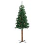 Árbol de Navidad delgado madera auténtica y piñas PVC 210 cm en Decoración Festiva y Estacional | Comprar online en Foru.es