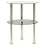 Side table 2 levels black transparent tempered glass 38cm by , Side tables - Ref: Foro24-322789, Price: 34,67 €, Discount: %