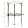 Mesa auxiliar 2 niveles vidrio templado transparente negro 38cm de , Mesas auxiliares - Ref: Foro24-322789, Precio: 35,26 €, ...