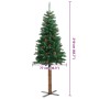 Árbol de Navidad delgado madera auténtica y piñas PVC 210 cm en Decoración Festiva y Estacional | Comprar online en Foru.es