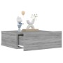 Mesita de noche flotante madera contrachapada gris 40x30x15cm de vidaXL, Mesitas de noche - Ref: Foro24-815284, Precio: 26,52...