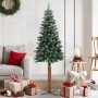 Árbol de Navidad delgado madera auténtica y piñas PVC 150 cm en Decoración Festiva y Estacional | Comprar online en Foru.es