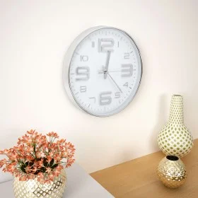 Reloj de pared 30 cm plateado de vidaXL, Relojes de pared - Ref: Foro24-50632, Precio: 29,04 €, Descuento: %