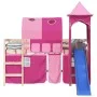 Cortinas para cama alta con túnel y torre rosa de , Accesorios para camas y somieres - Ref: Foro24-835921, Precio: 53,24 €, D...