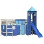 Curtains for high bed with blue polyester tower by , Accessories for beds and slatted bases - Ref: Foro24-835923, Price: 29,0...
