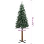 Árbol de Navidad delgado madera auténtica y piñas PVC 150 cm en Decoración Festiva y Estacional | Comprar online en Foru.es