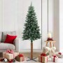 Árbol de Navidad estrecho con madera real y nieve 180 cm verde en Decoración Festiva y Estacional | Comprar online en Foru.es