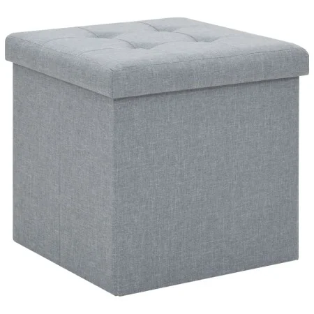 Folding stool with light gray synthetic linen storage by vidaXL, Folding stools and chairs - Ref: Foro24-247078, Price: 28,04...