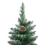 Árbol de Navidad estrecho con madera real y nieve 180 cm verde en Decoración Festiva y Estacional | Comprar online en Foru.es