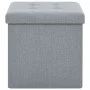 Folding stool with light gray synthetic linen storage by vidaXL, Folding stools and chairs - Ref: Foro24-247078, Price: 28,04...