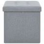 Folding stool with light gray synthetic linen storage by vidaXL, Folding stools and chairs - Ref: Foro24-247078, Price: 28,04...