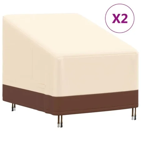 Cubiertas tumbonas jardín 2 uds tela Oxford 600D 79x97x48/74cm de , Fundas para muebles de jardín - Ref: Foro24-3203381, Prec...