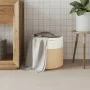 Beige and white cotton storage basket Ø40x35 cm by , Baskets - Ref: Foro24-358467, Price: 23,14 €, Discount: %
