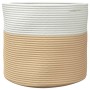 Cesta de almacenaje algodón beige y blanco Ø40x35 cm de , Cestas - Ref: Foro24-358467, Precio: 27,84 €, Descuento: %