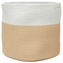 Cesta de almacenaje algodón beige y blanco Ø40x35 cm de , Cestas - Ref: Foro24-358467, Precio: 27,84 €, Descuento: %