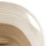 Beige and white cotton storage basket Ø40x35 cm by , Baskets - Ref: Foro24-358467, Price: 23,14 €, Discount: %