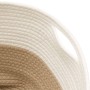 Cesta de almacenaje algodón beige y blanco Ø40x35 cm de , Cestas - Ref: Foro24-358467, Precio: 27,84 €, Descuento: %