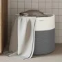 Gray and white cotton storage basket Ø40x35 cm by , Baskets - Ref: Foro24-358465, Price: 26,39 €, Discount: %