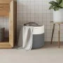 Gray and white cotton storage basket Ø40x35 cm by , Baskets - Ref: Foro24-358465, Price: 26,39 €, Discount: %