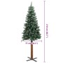 Árbol de Navidad delgado madera auténtica y piñas PVC 210 cm en Decoración Festiva y Estacional | Comprar online en Foru.es