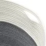 Gray and white cotton storage basket Ø40x35 cm by , Baskets - Ref: Foro24-358465, Price: 26,39 €, Discount: %