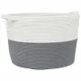 Cesta para ropa sucia algodón gris y blanco Ø60x36 cm de , Cestas para ropa - Ref: Foro24-358473, Precio: 32,74 €, Descuento: %