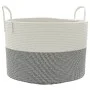 Gray and white cotton storage basket Ø51x33 cm by , Baskets - Ref: Foro24-358490, Price: 33,54 €, Discount: %